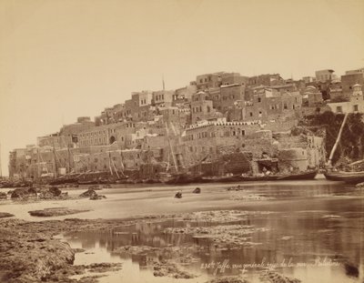 Jaffa, algemeen uitzicht vanaf de zee door Félix Bonfils